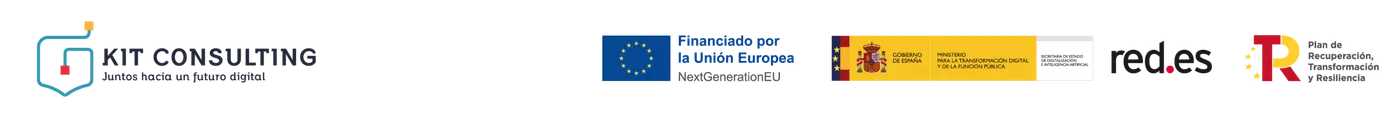 Kit consulting. Financiado por la UE. Gobierno de España. Red.es. Plan de recuperación, transformación y resiliencia.
