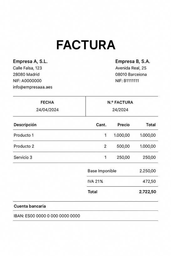 factura pdf ejemplo de factura en pdf