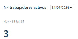 número de trabajadores activos